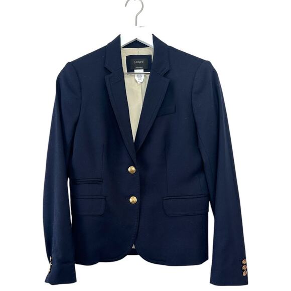 J.Crew Navy Original Schoolboy Blazer Size 2 - Picture 1 of 8